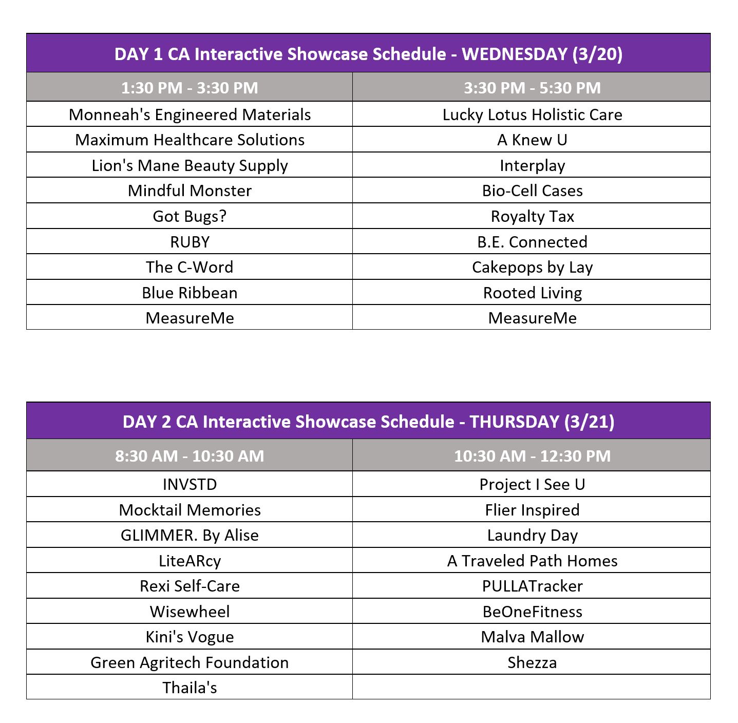 2024 Schedule WBENC WBENC