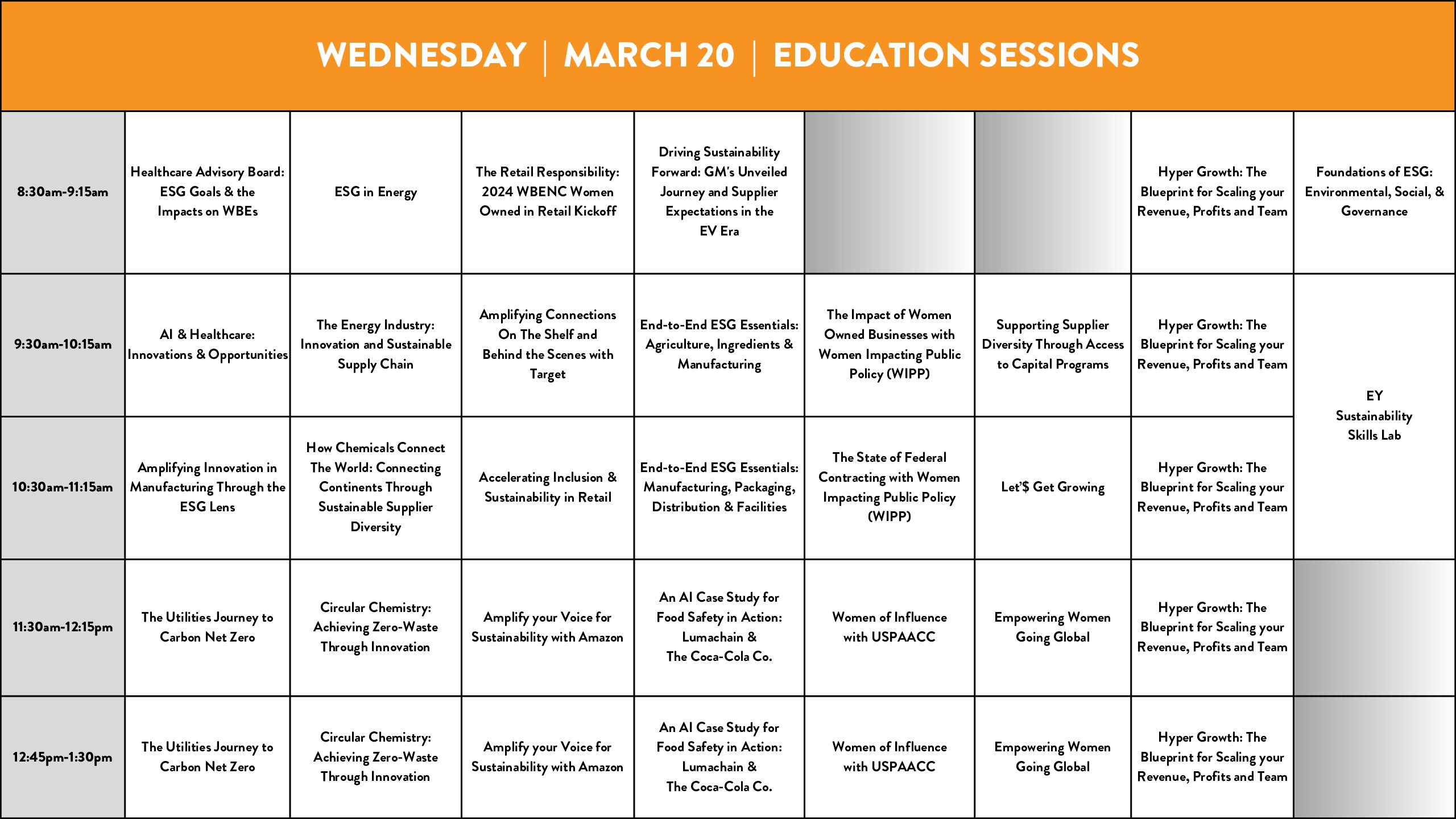 2024 Schedule WBENC WBENC